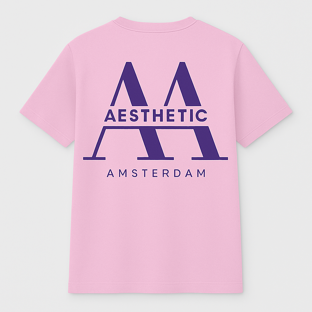 Aesthetic Amsterdam Oversized T-Shirt – Pastelpink