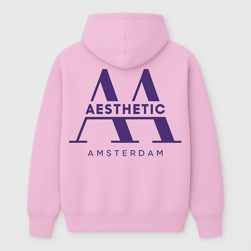 Aesthetic Amsterdam Hoodie – PastelPink