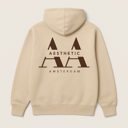 Aesthetic Amsterdam Hoodie – Beige