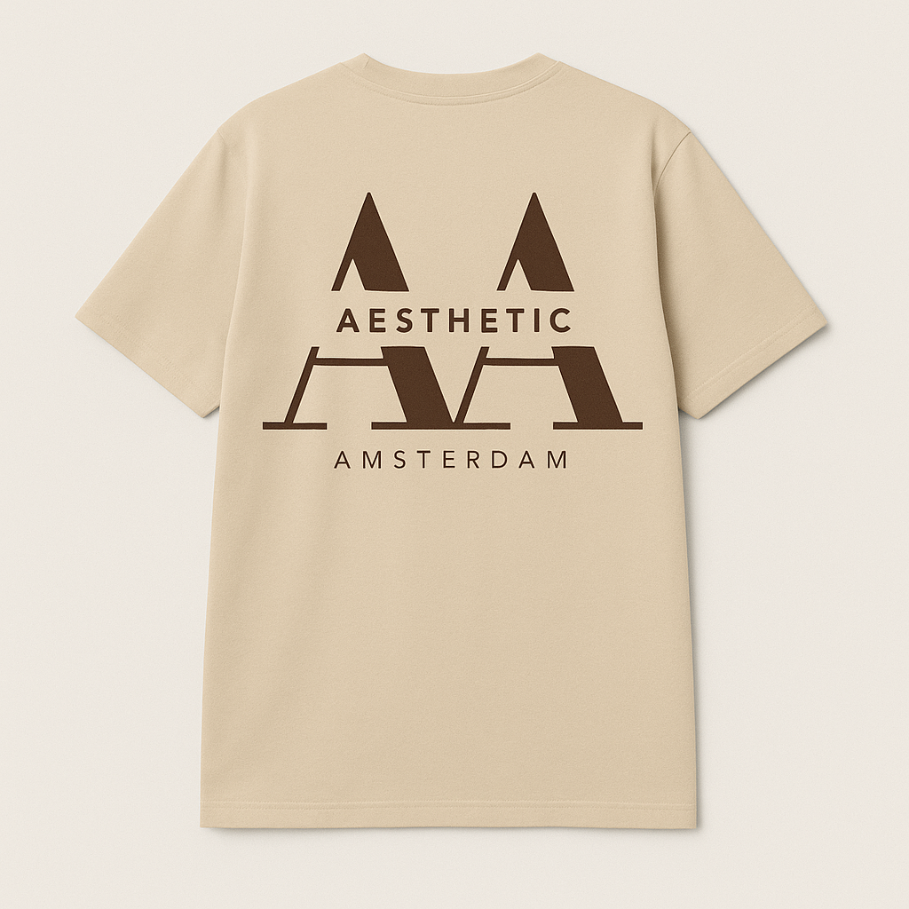 Aesthetic Amsterdam Oversized T-Shirt – Beige