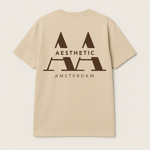 Aesthetic Amsterdam Oversized T-Shirt – Beige